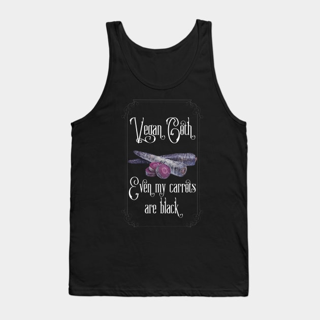 Vegan Goth: Even My Carrots are Black Tank Top by Vampyre Zen